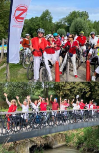 LA ZOUTE BALADE &Agrave; VELO EN ROUGE ET BLANC 